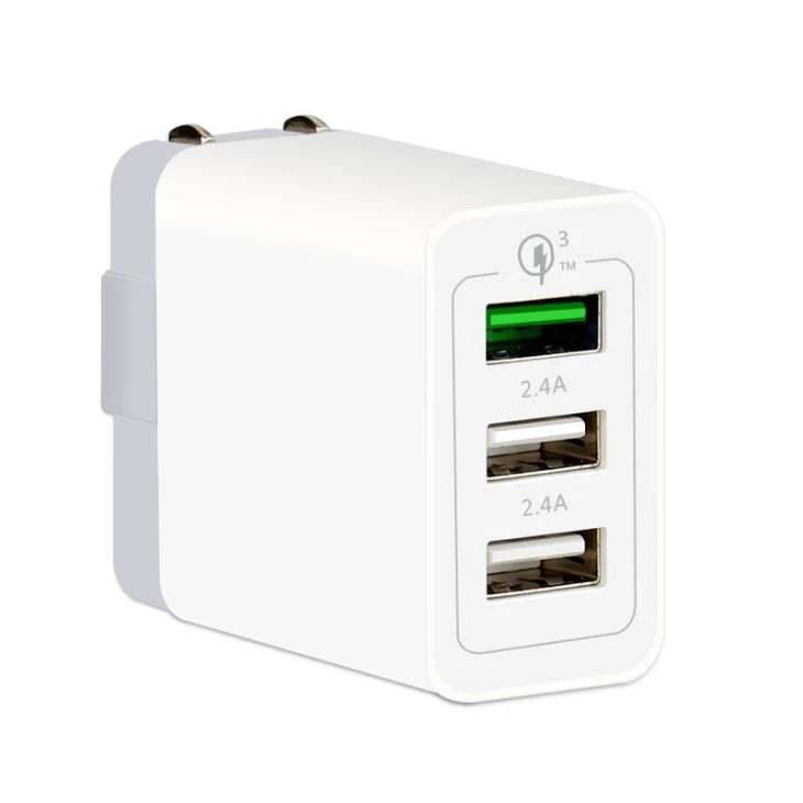 Venda quente Qualcomm Quick Charge 3.0 3 Carregador de parede USB com portas