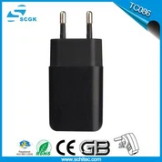 Carregador de parede portátil com 2 portas USB e plugue da UE