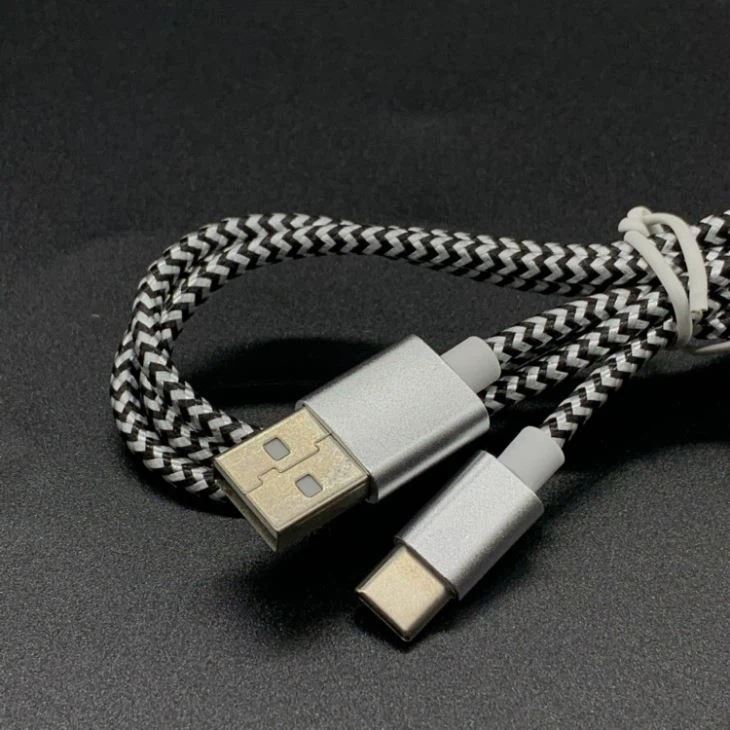 Cabo USB tipo C 2A trançado para tablets