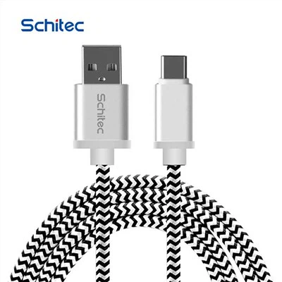 Cabo USB de carregador de dados de 1M mais rápido de nylon trançado de alumínio para iPhone 7 7plus